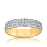 0.75ct TW Diamond Pavè Dress Ring in 18ct White and Yellow Gold