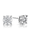 Diamond Cluster Stud Earrings in 9ct White Gold - Wallace Bishop
