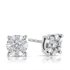 Diamond Cluster Stud Earrings in 9ct White Gold