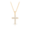 Diamond Cross Pendant in 9ct Yellow Gold