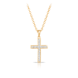 Diamond Cross Pendant in 9ct Yellow Gold