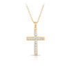Diamond Cross Pendant in 9ct Yellow Gold