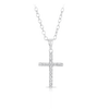 Diamond Cross Pendant set in 9ct White Gold. Total Diamond Weight 0.15ct
