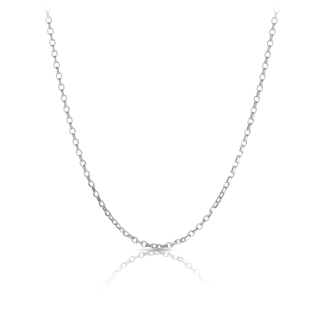 Diamond Cut Cable Link 45cm Chain in Sterling Silver