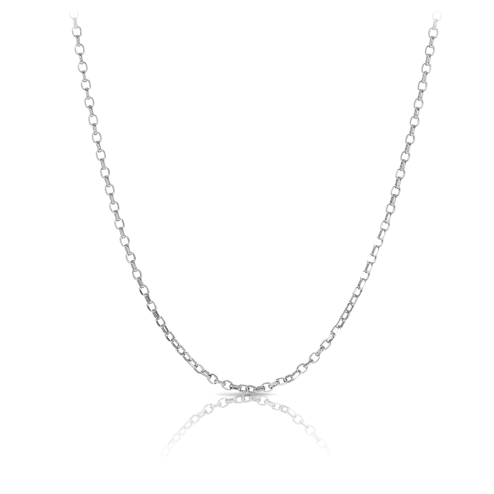 Diamond Cut Cable Link 45cm Chain in Sterling Silver - Wallace Bishop