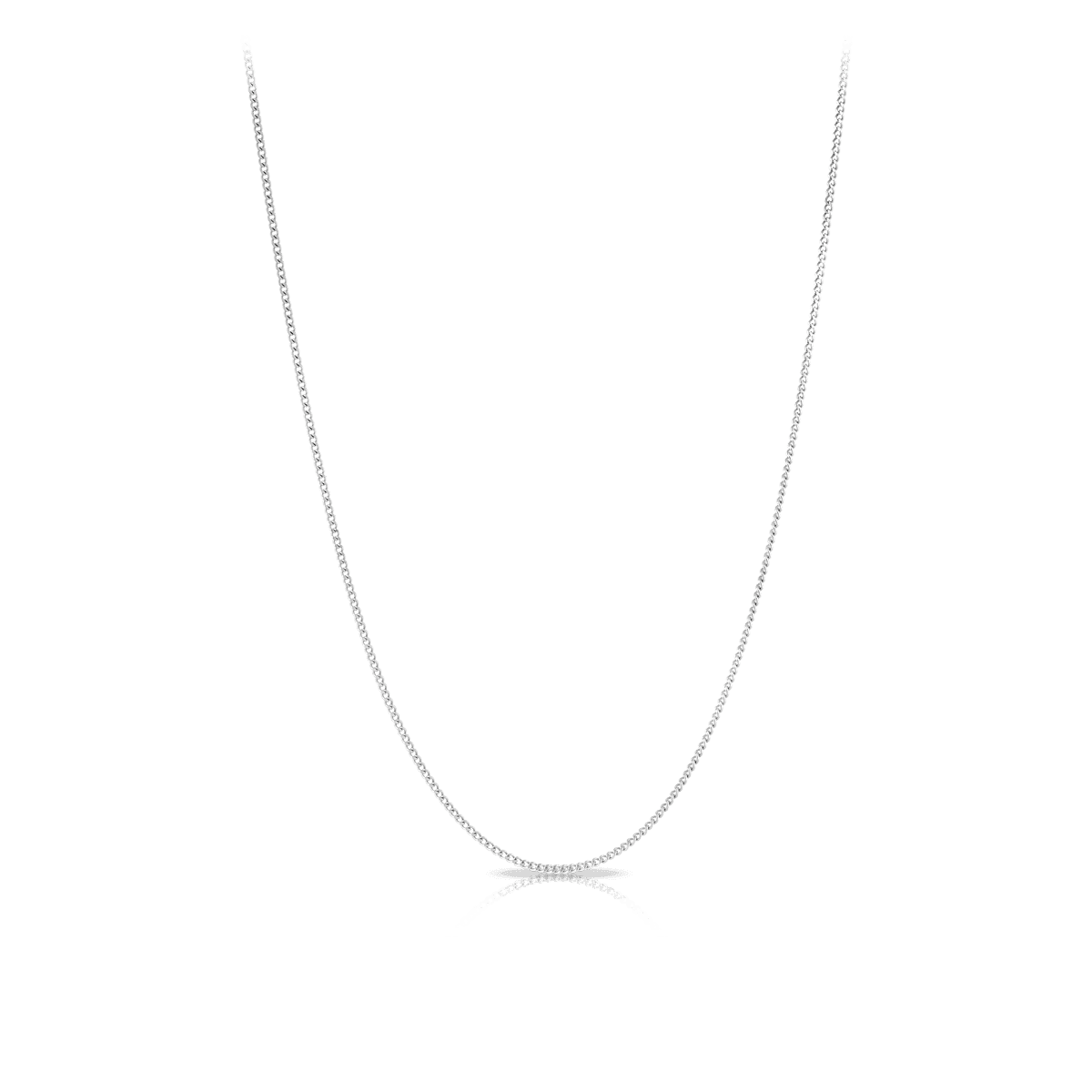 Diamond Cut Curb Link 45cm Chain in Sterling Silver - Wallace Bishop