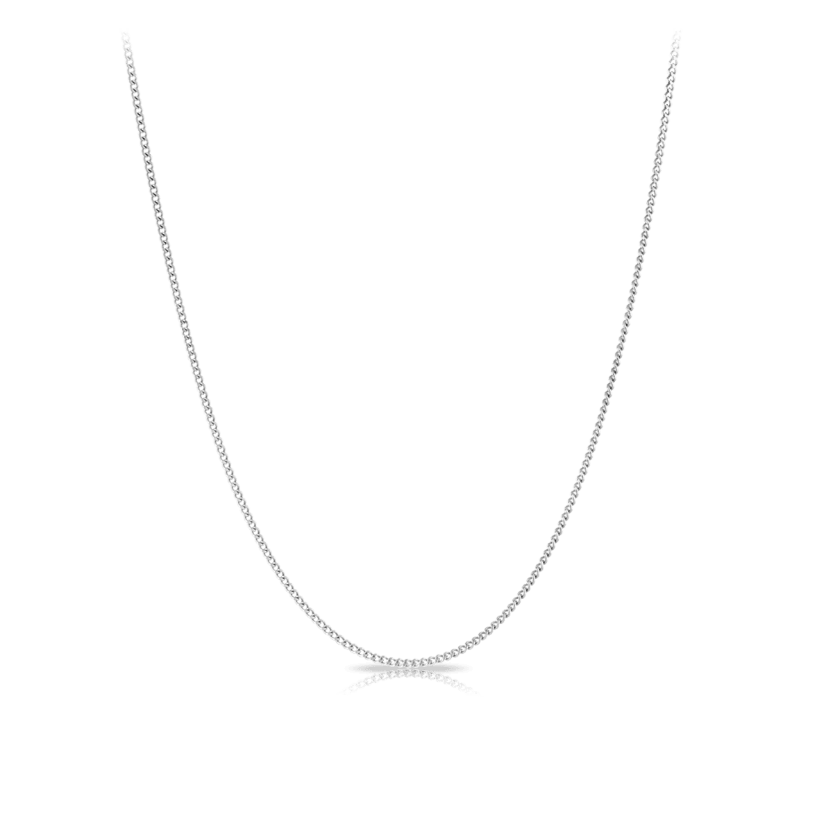 50cm Diamond Cut Curb Link Chain in Sterling Silver