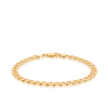 Diamond Cut Curb Men's Bracelet in 9ct Yellow Gold