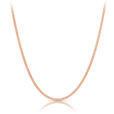 50cm Diamond Cut Curb Solid Chain in 9ct Rose Gold
