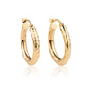 Diamond Cut Hoop Earrings in 9ct Yellow Gold - Wallace Bishop