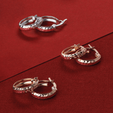 Diamond Cut Huggies in 9ct Rose Gold - Wallace Bishop