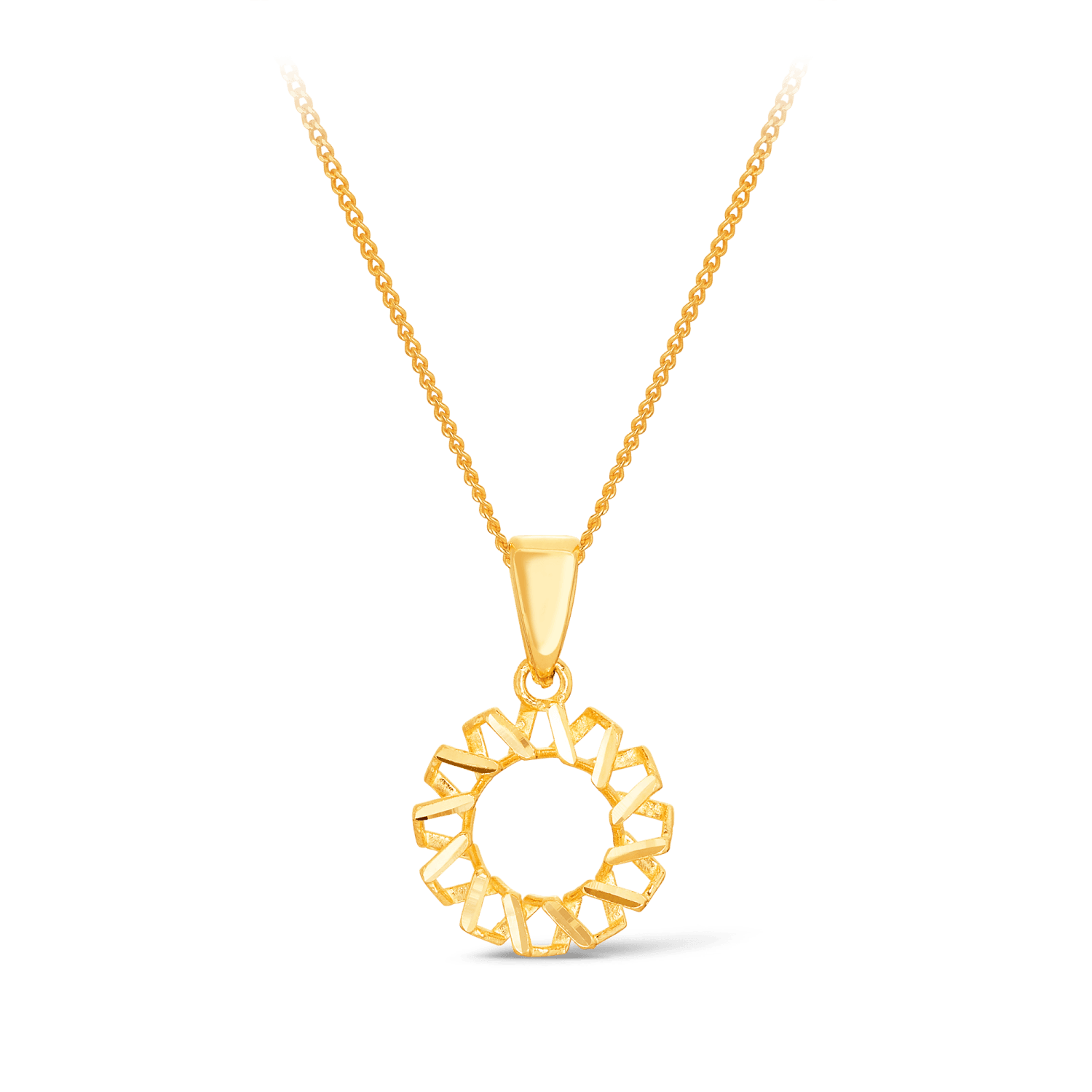 Gold round pendant online designs