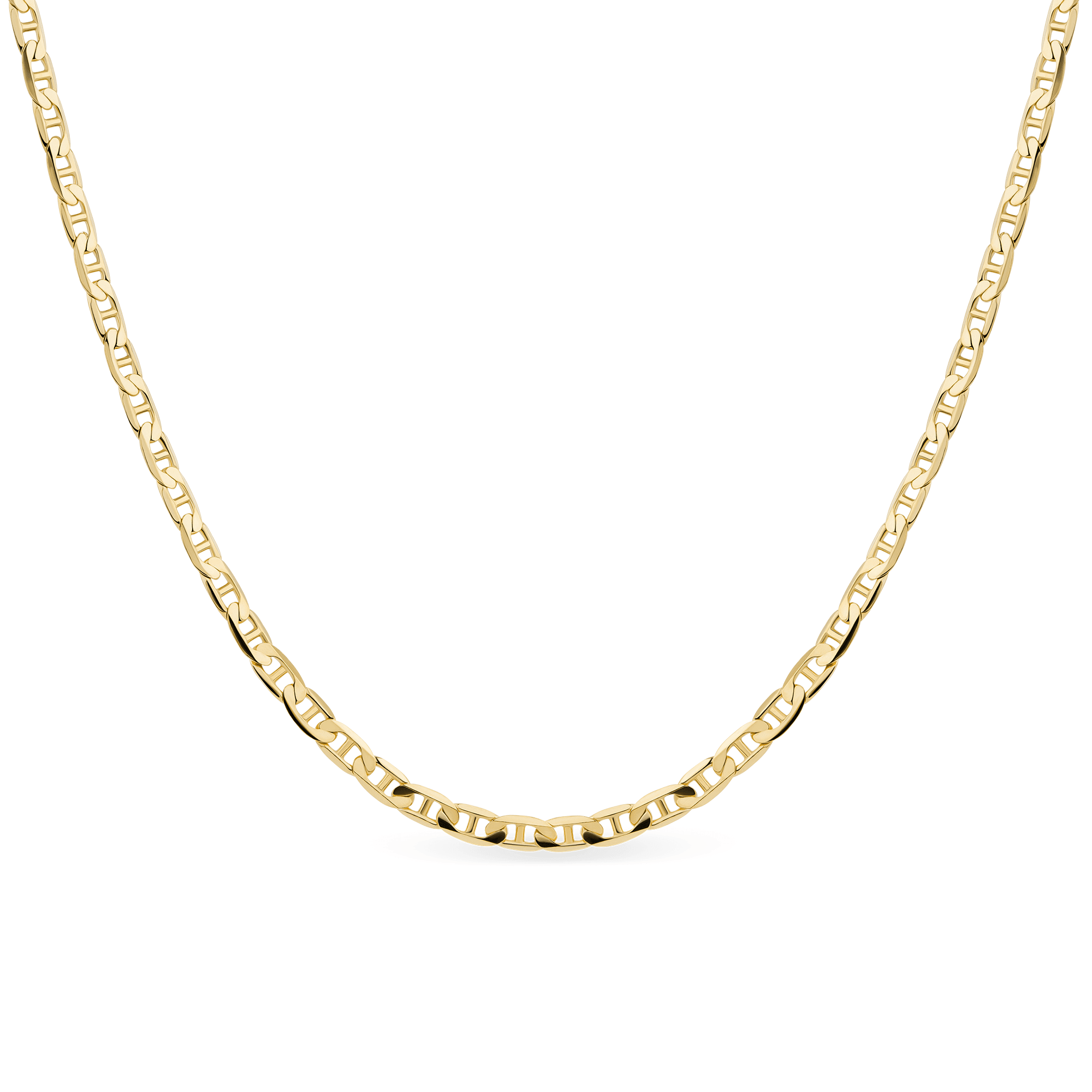 60cm Diamond Cut Anchor Chain in 9ct Yellow Gold