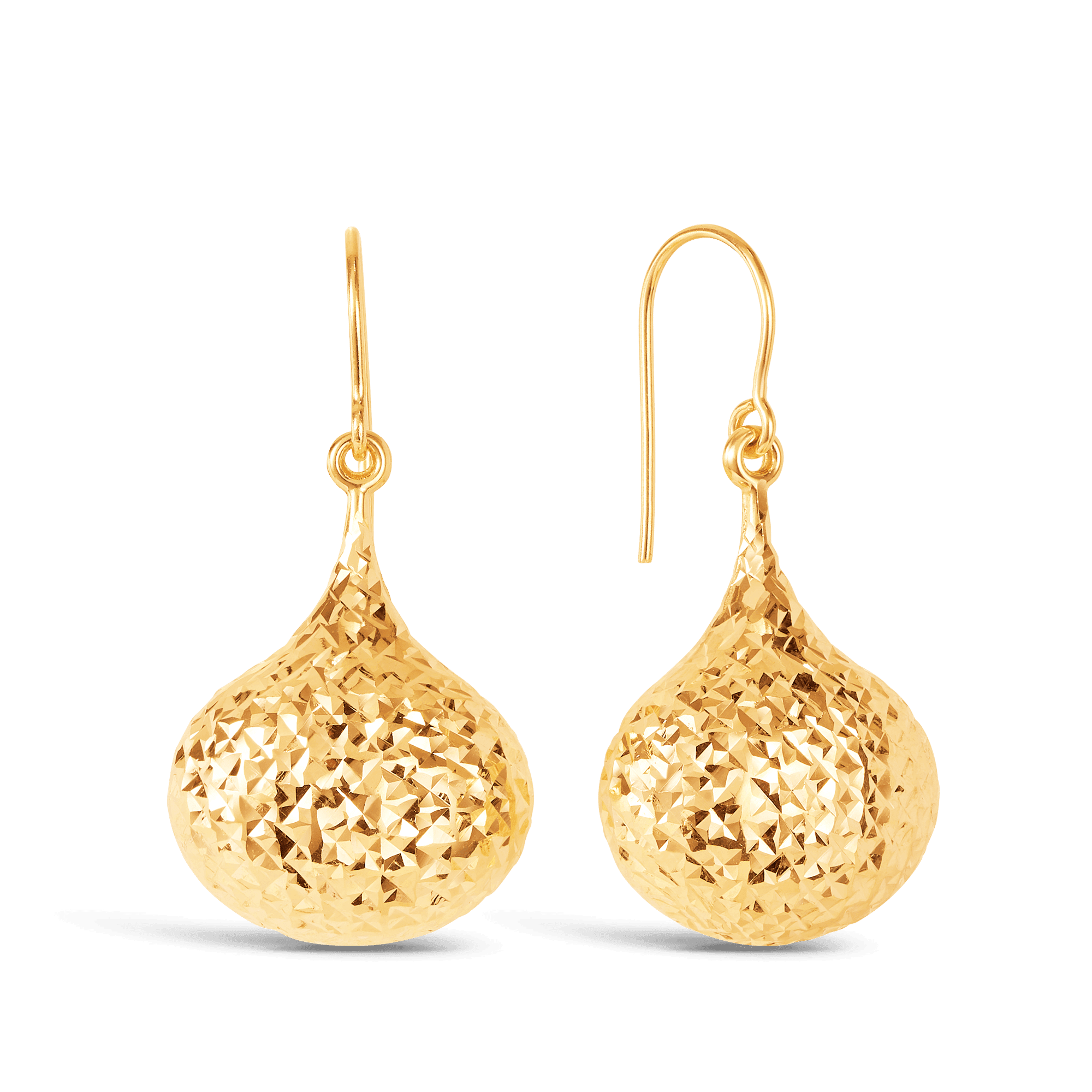 Gold pear hot sale drop earrings