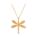 Diamond Dragonfly Pendant in 9ct Yellow Gold - Wallace Bishop