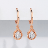 Diamond Drop Earrings in 9ct Rose Gold