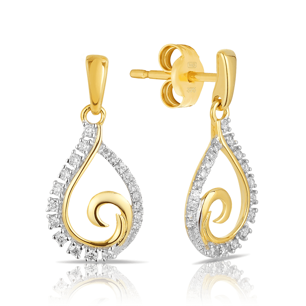 White gold earrings deals design