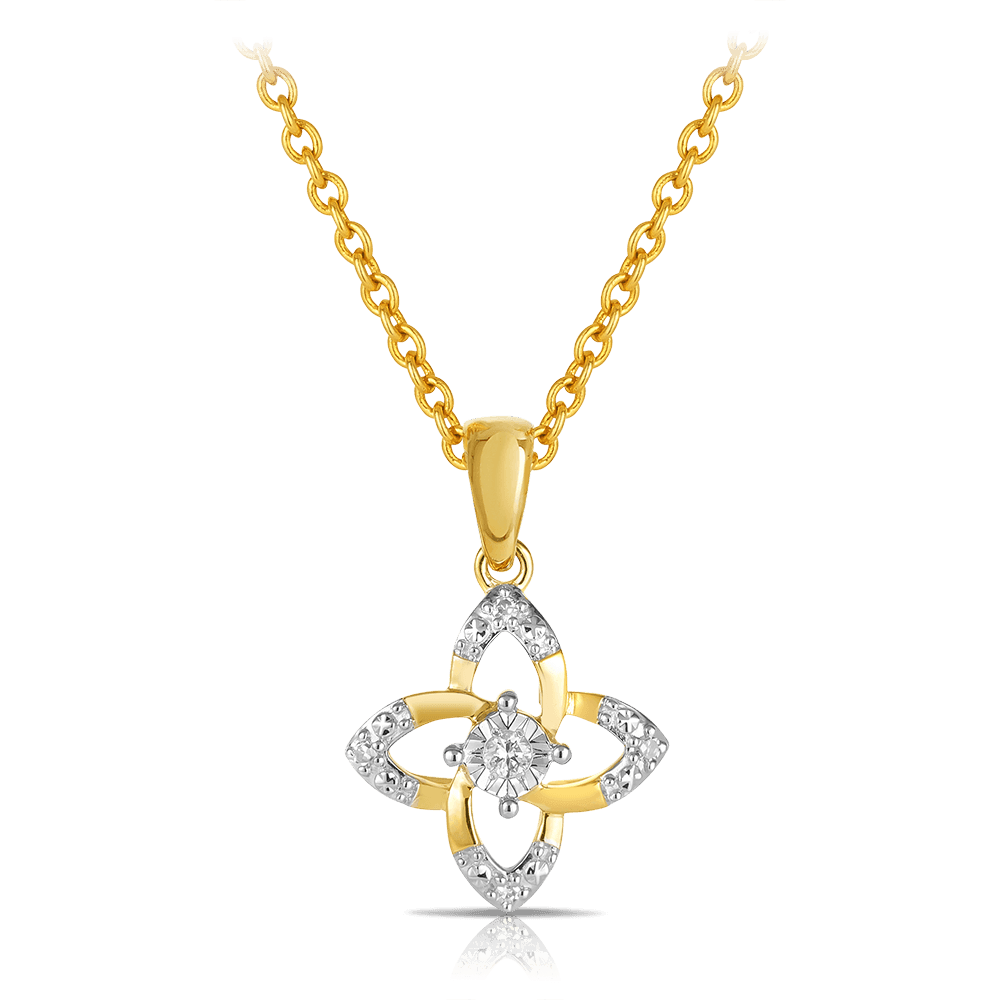 Diamond flower discount pendant necklace