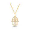 Diamond Hamsa Hand Pendant in 9ct Yellow Gold - Wallace Bishop