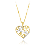 Diamond Heart 'Mum' Pendant set in 9ct Yellow Gold