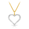Diamond Heart Pendant in 9ct Yellow Gold TGW 0.40ct