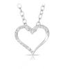 Diamond Heart Pendant in 9ct White Gold