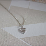 Initial Heart Pendant in Sterling Silver