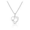 Initial Heart Pendant in Sterling Silver