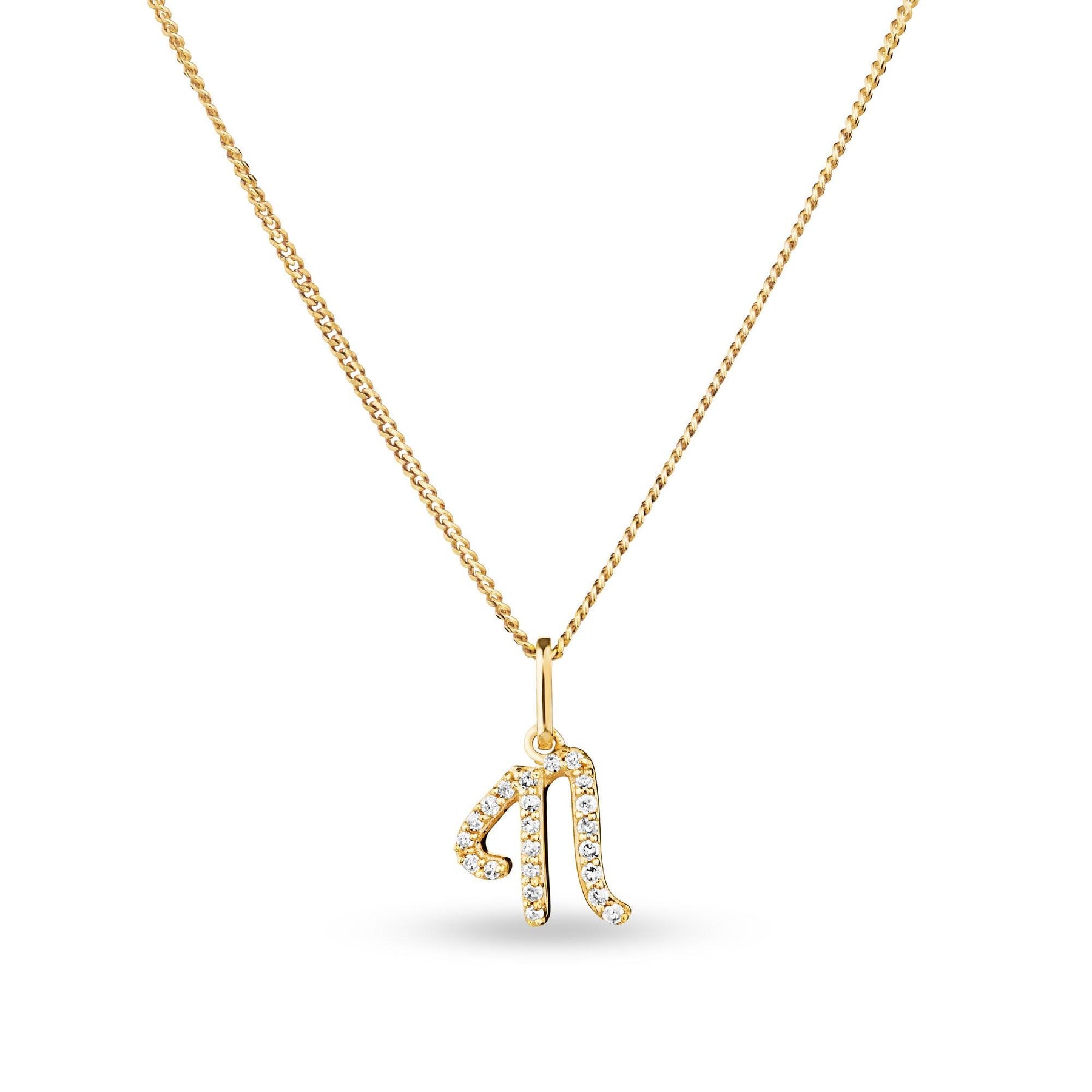 Diamond Initial Pendant in 9ct Yellow Gold - Wallace Bishop