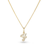 Diamond Initial Pendant in 9ct Yellow Gold - Wallace Bishop