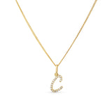 Diamond Initial Pendant in 9ct Yellow Gold - Wallace Bishop