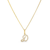 Diamond Initial Pendant in 9ct Yellow Gold - Wallace Bishop