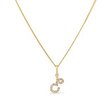 Diamond Initial Pendant in 9ct Yellow Gold - Wallace Bishop