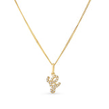 Diamond Initial Pendant in 9ct Yellow Gold - Wallace Bishop