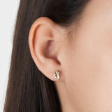 Diamond Leaf Earrings in 9ct Yellow Gold - Wallace Bishop