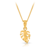 Diamond Leaf Pendant in 9ct Yellow Gold - Wallace Bishop