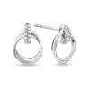 Diamond Multi Hoop Earrings in Sterling Silver