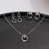 Diamond Multi Hoop Earrings in Sterling Silver - Wallace Bishop