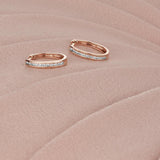 0.25ct TW Channel Set Diamond Oval Huggie in 9ct Rose Gold