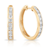 1.00ct TW Channel Set Diamond Oval Huggie in 9ct Yellow Gold