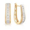 0.25ct TW Diamond Oval Huggies in 9ct Yellow Gold