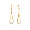 Diamond Pear Drop Earrings in 9ct Yellow Gold