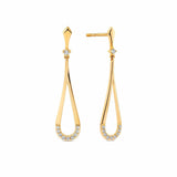 Diamond Pear Drop Earrings in 9ct Yellow Gold