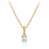 0.25ct TW Diamond Solitaire Pendant in 9ct Yellow Gold