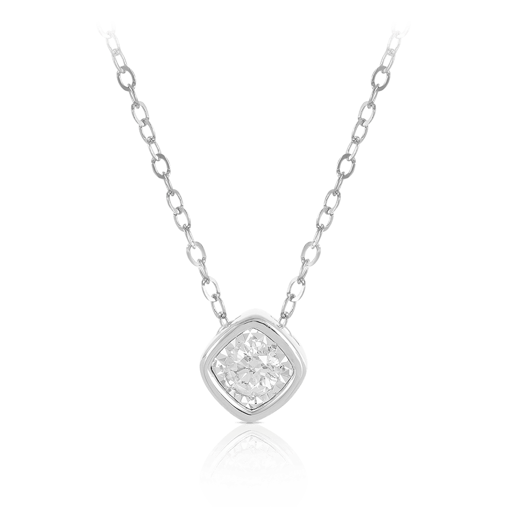 Diamond cheap square pendant