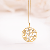 Diamond Tree of Life Pendant in 9ct Yellow Gold