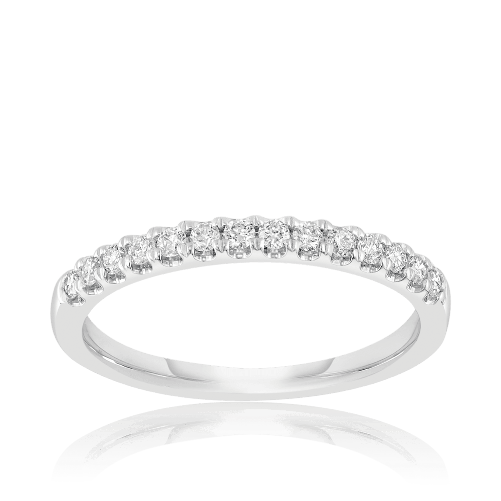 Diamond Wedding & Anniversary Band in 18ct White Gold