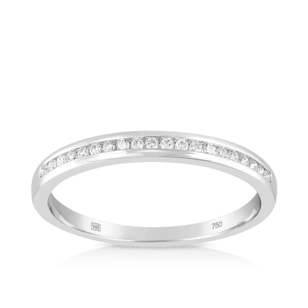 Diamond Wedding & Anniversary Band in 18ct White Gold