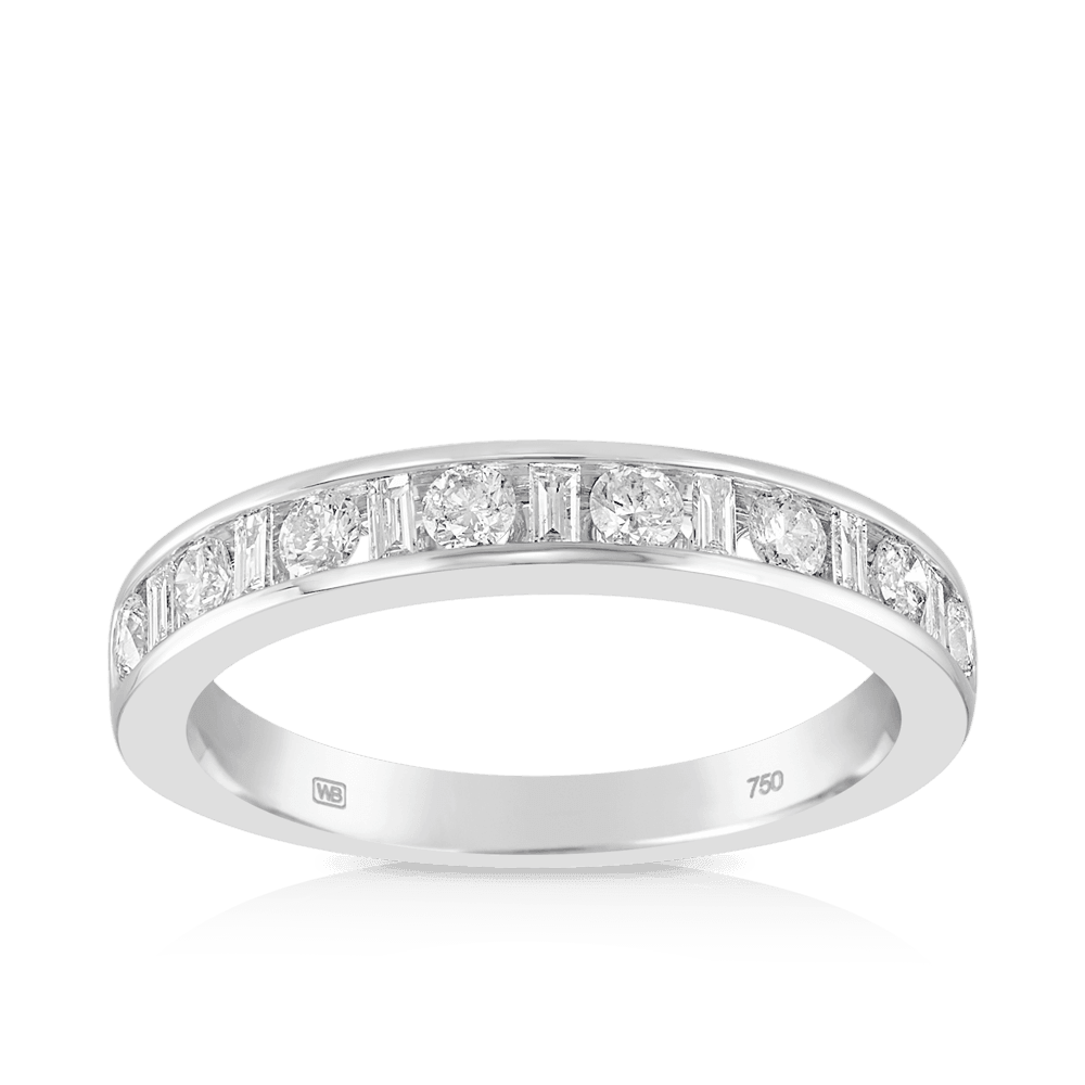 Diamond Wedding & Anniversary Band in 18ct White Gold