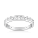 Diamond Wedding & Anniversary Band in 18ct White Gold